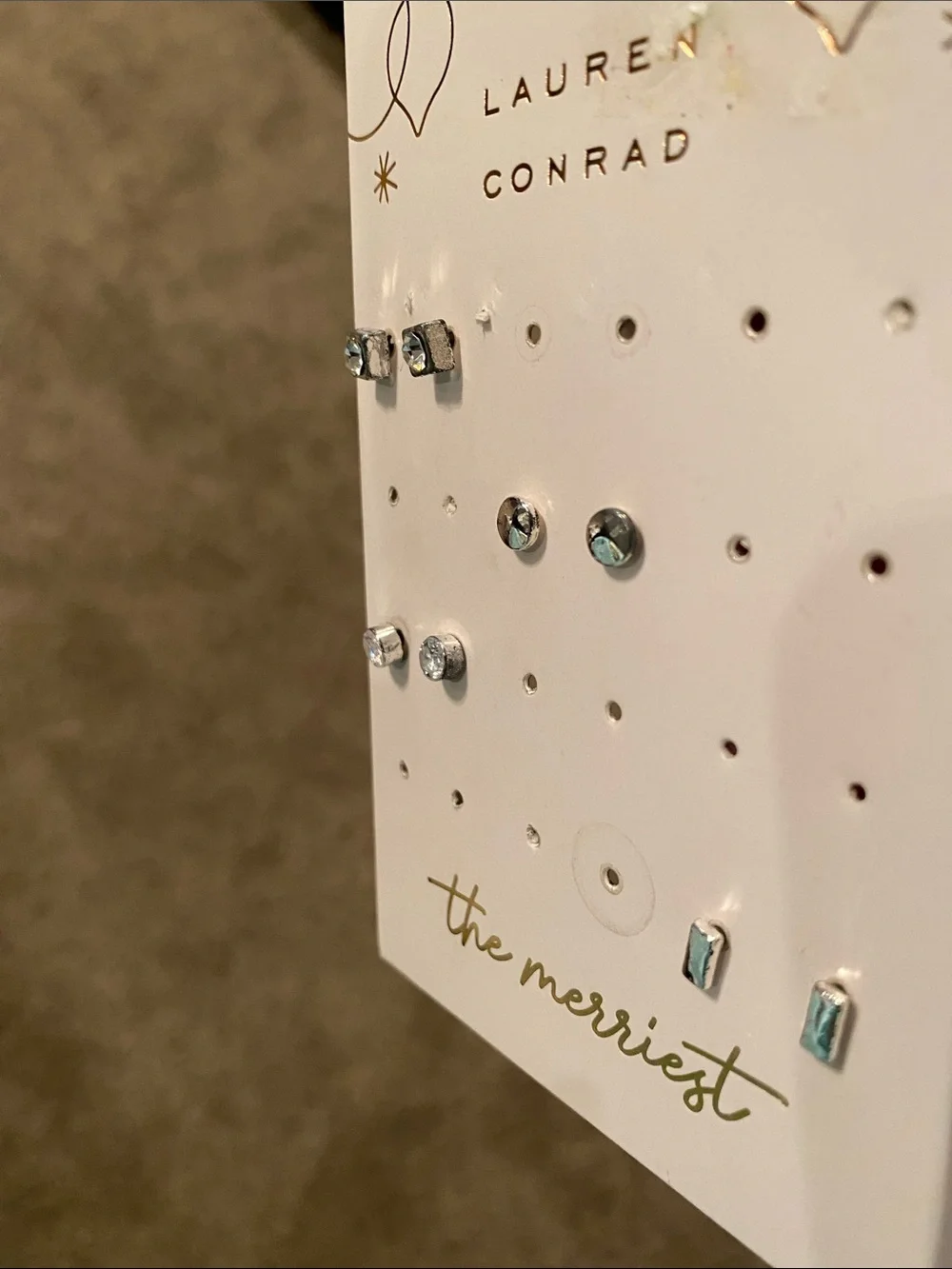 LC Lauren Conrad Silver Tone Stud Earring Set - Shiny Silver